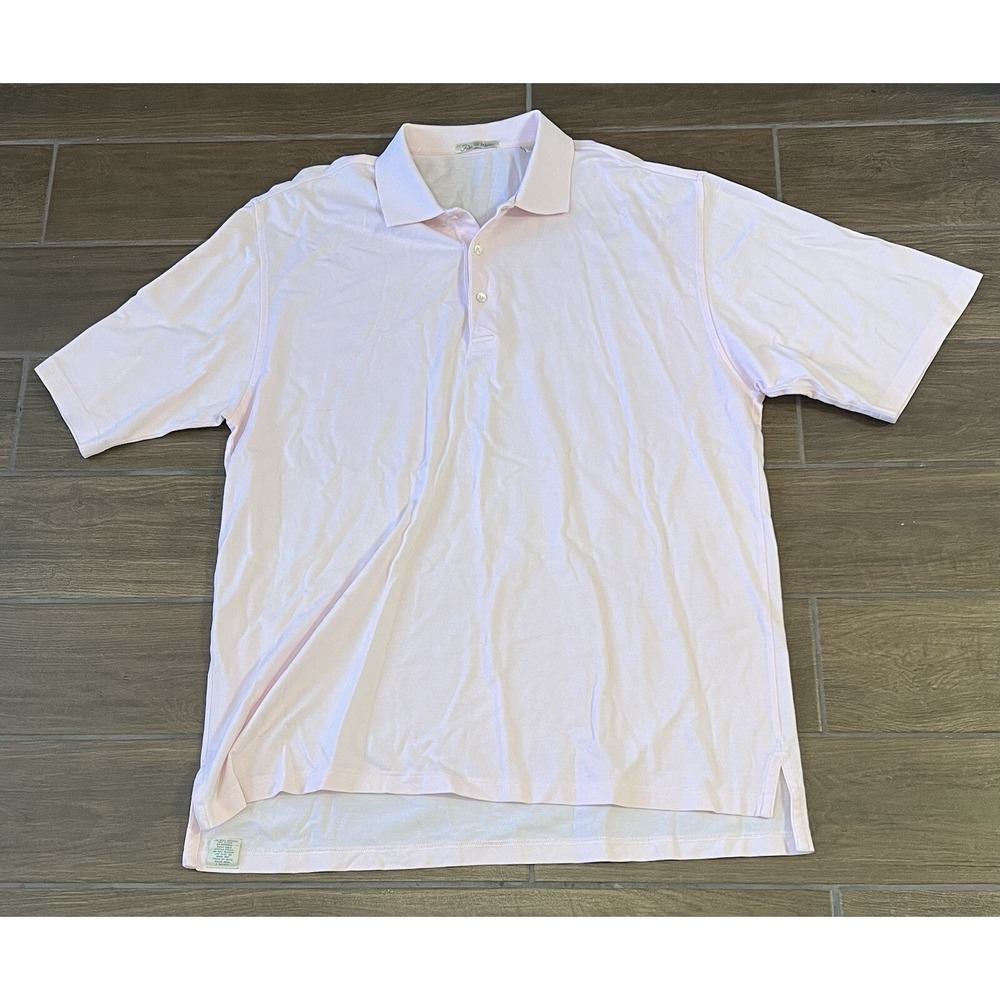 Peter Millar Men's Polo Shirt XL Pink Stretch Golf